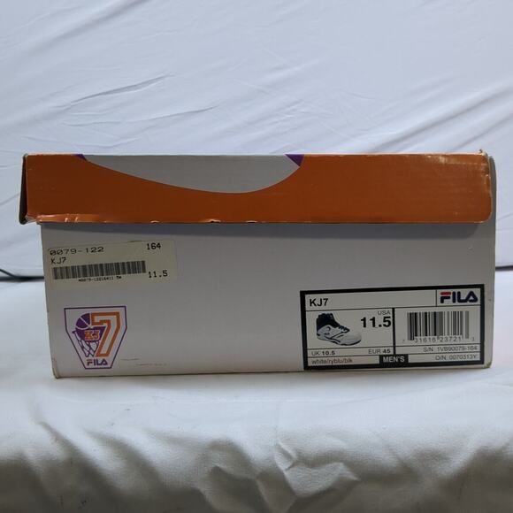 FILA‎ Kj7 Men’s 11.5 White Royal Blue Black Kevin Johnson Duke Basketball NIB main image 7